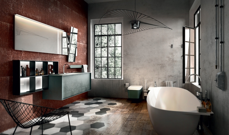 idées meuble salle de bain design vintage