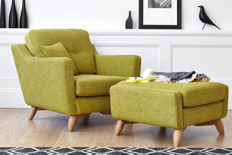 mobilier style contemporain fauteuil tabouret design