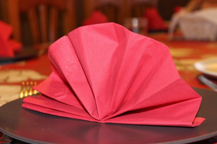 serviettes en papier décoration classique de table