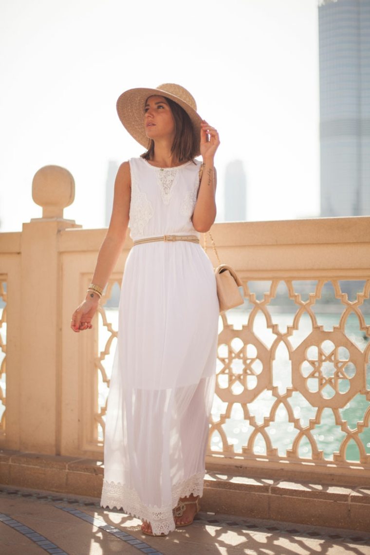 robe blanche robe longue été
