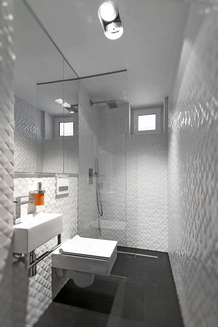 aménagement salle de bain contemporaine idée meuble cabine douche italienne 