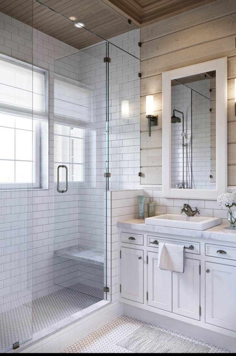 salle de bain design blanc
