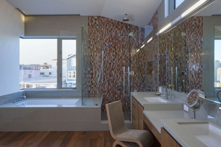 chambre parentale adulte salle bain décoration moderne