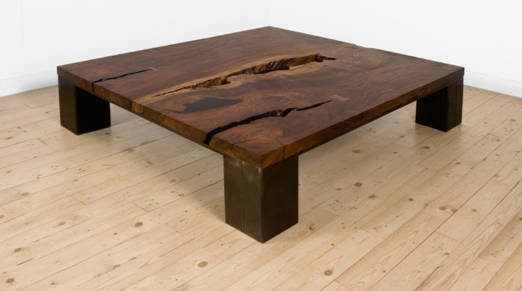 tables basses moderne intérieurs design bois foncé