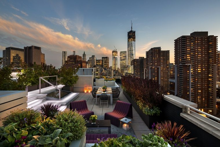 terrasses en ville moderne jardin toit