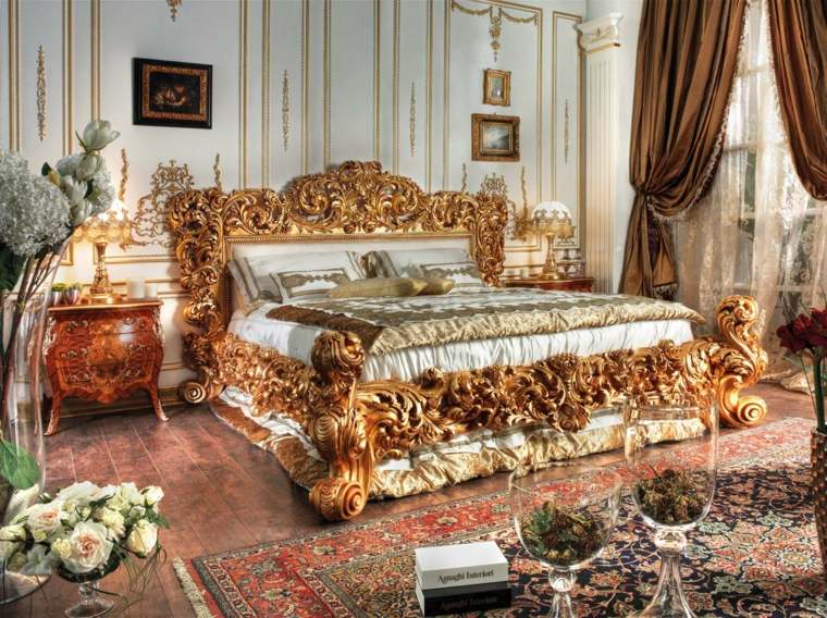 chambre style baroque idee déco intérieur 