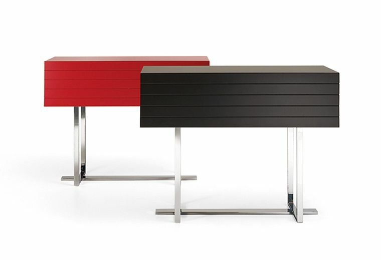 console rouge moderne meubles d'entree design