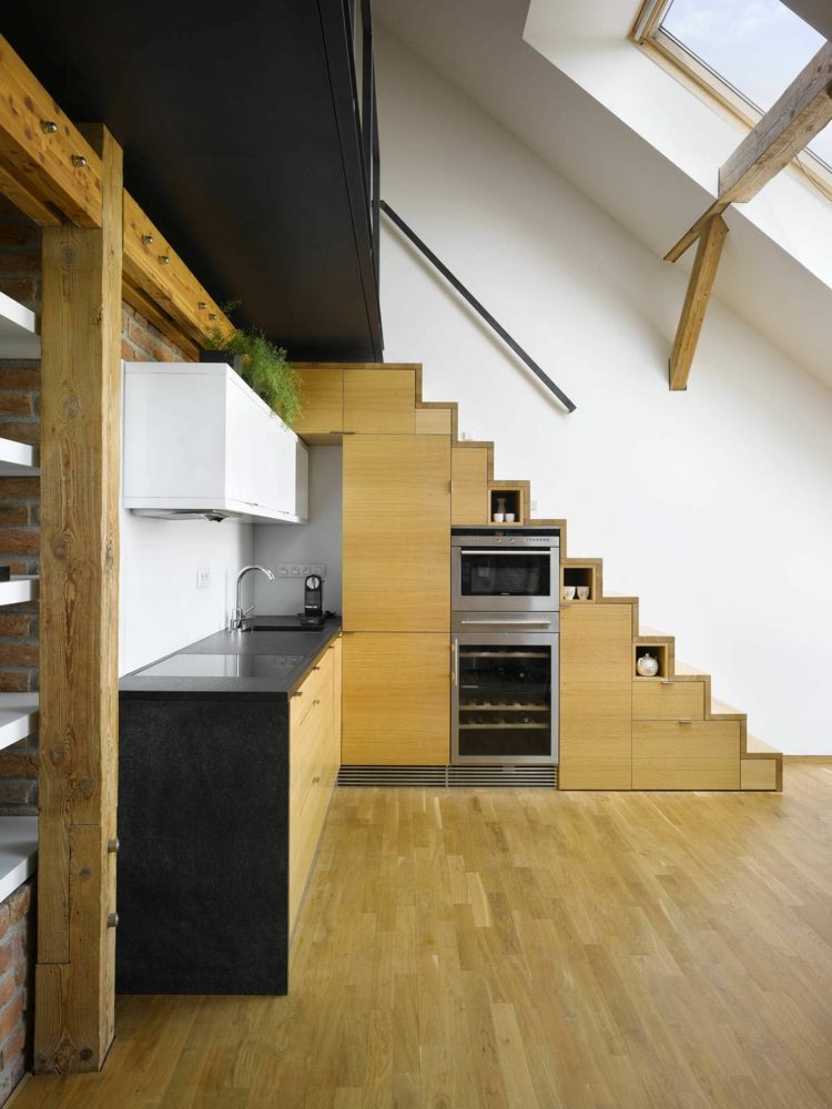 déco escalier design bois
