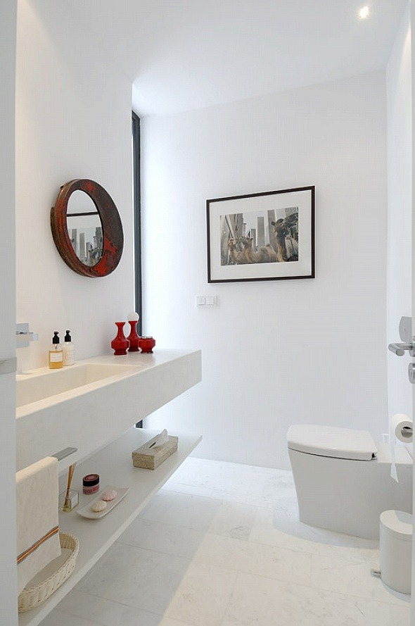 toilette design idée déco miroir