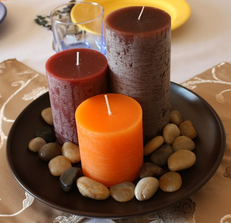 deco table automne bougies