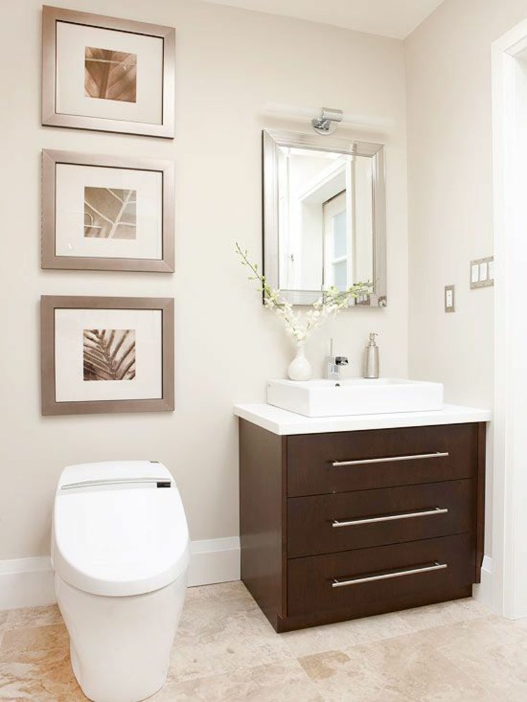 décoration toilette composition de cadres miroir 