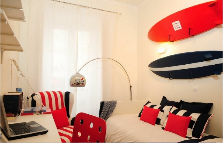 idées chambres adolescent surf