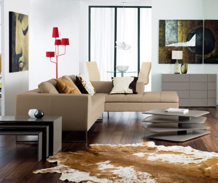 deco salons design meubles gris et taupe modernes