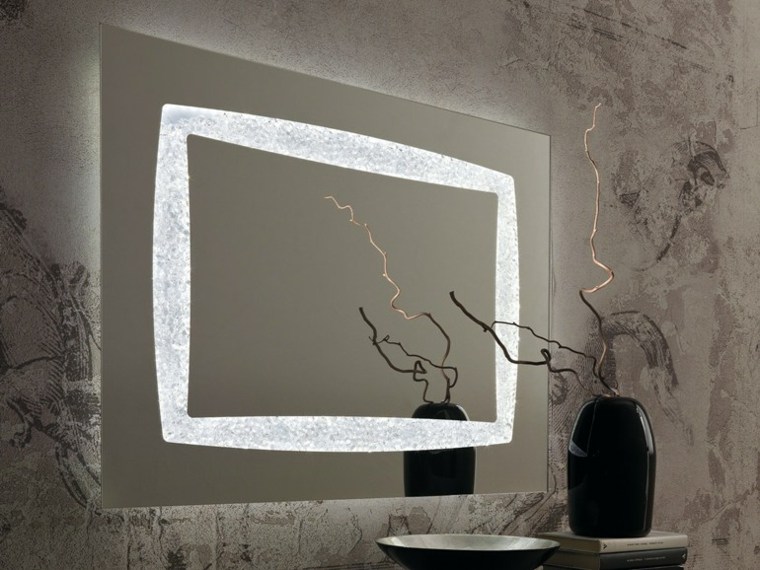 grand miroir design rectangulaire avec éclairage integre ux miroir sma mobili