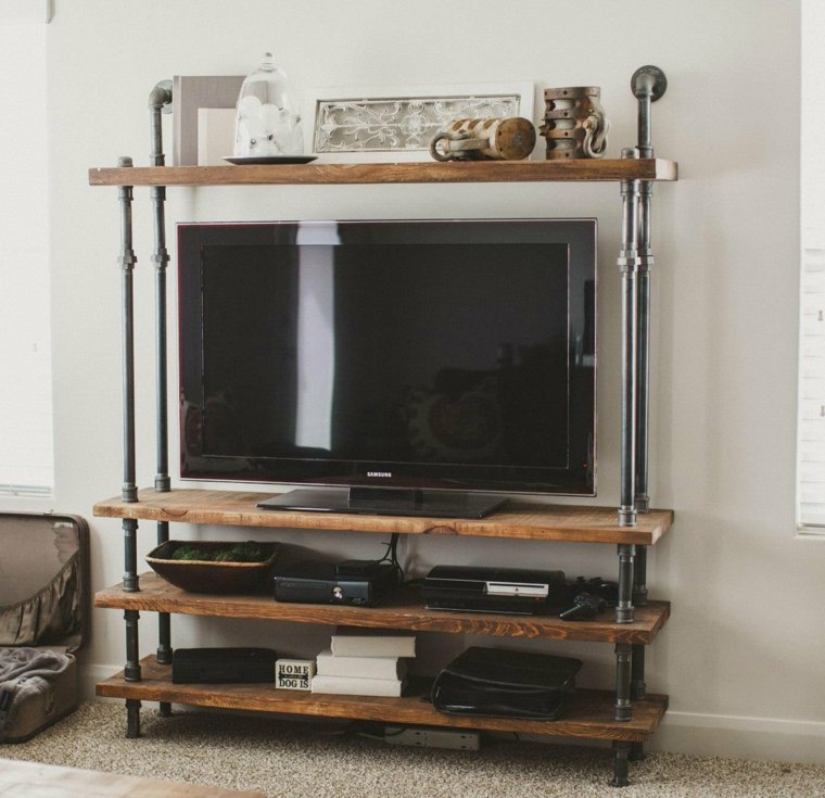 meuble tv style industriel bois