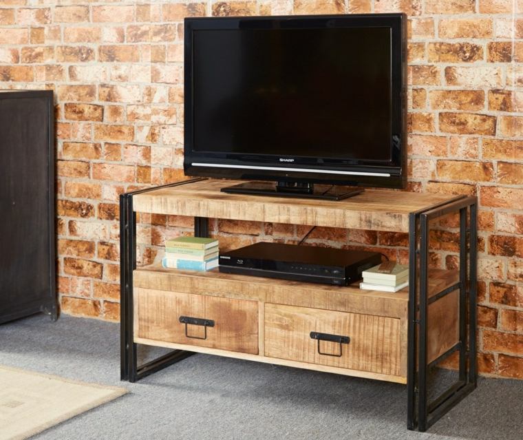 meubles tv décoration salon bois