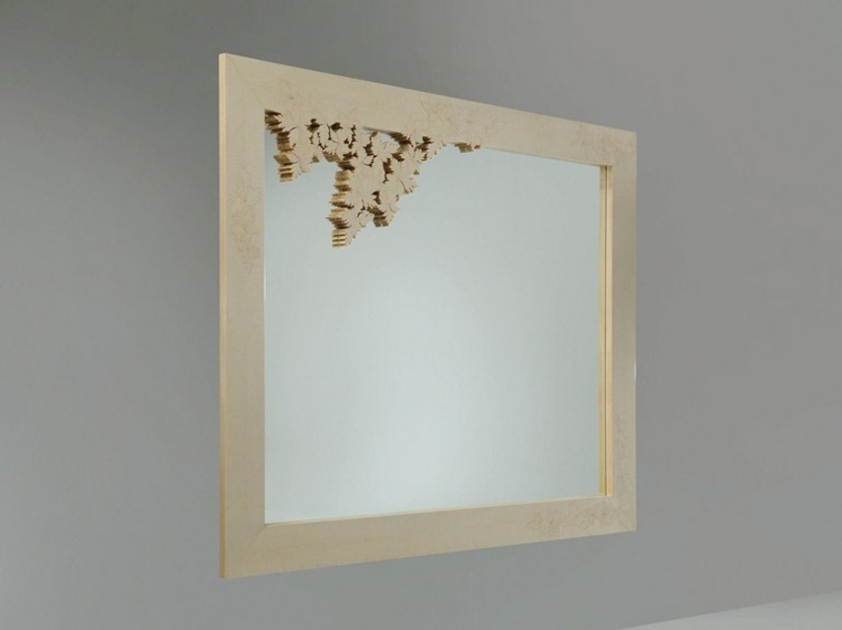 miroir original cadre bois déco mur idée design