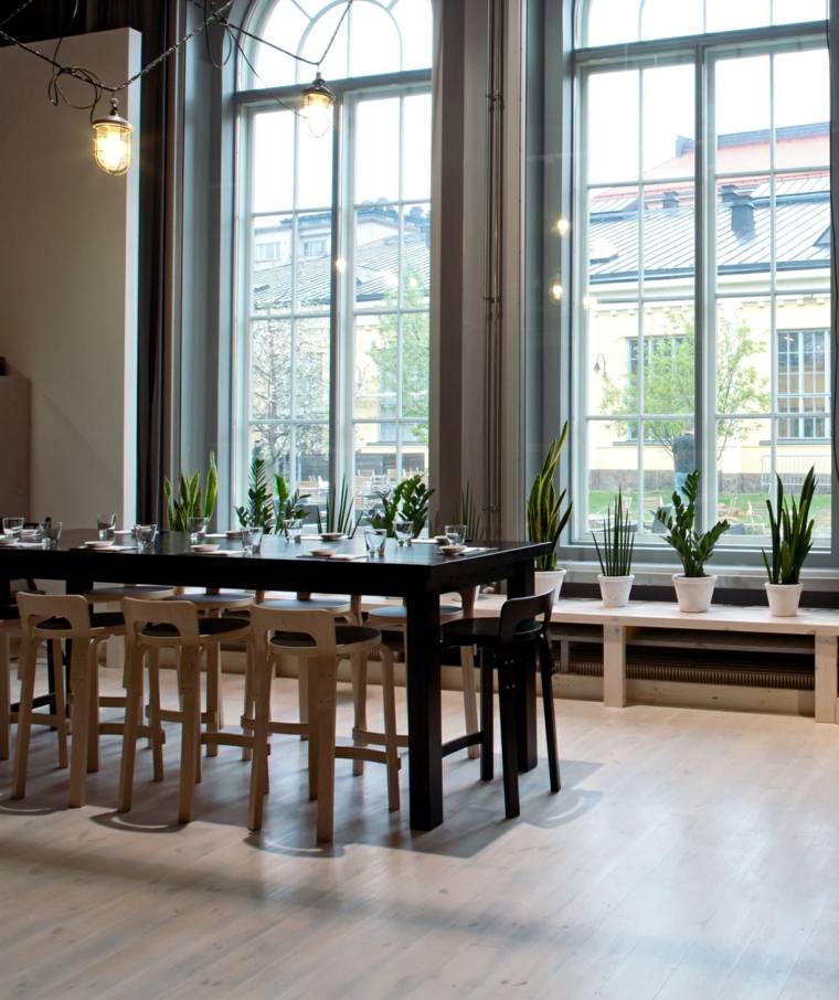 aménagement design salle à manger déco original plante scandinave 