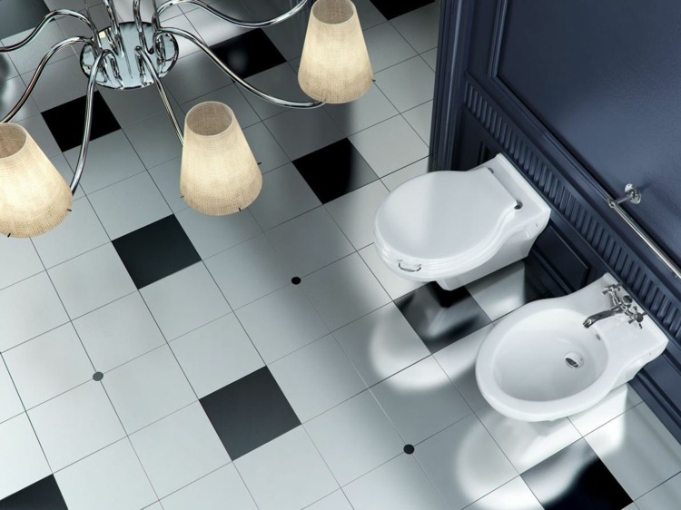 salle de bain rétro design