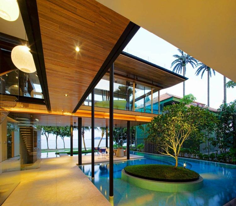 terrasse avec piscine ultra moderne