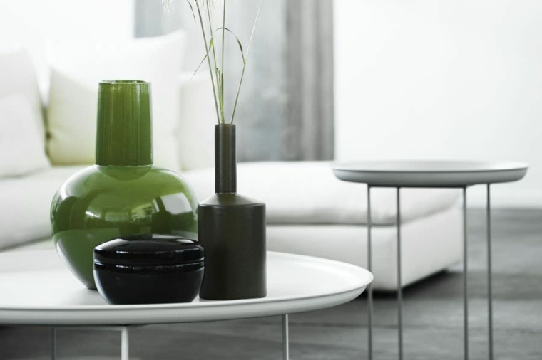 déco vase idée noir verte design moderne table basse 