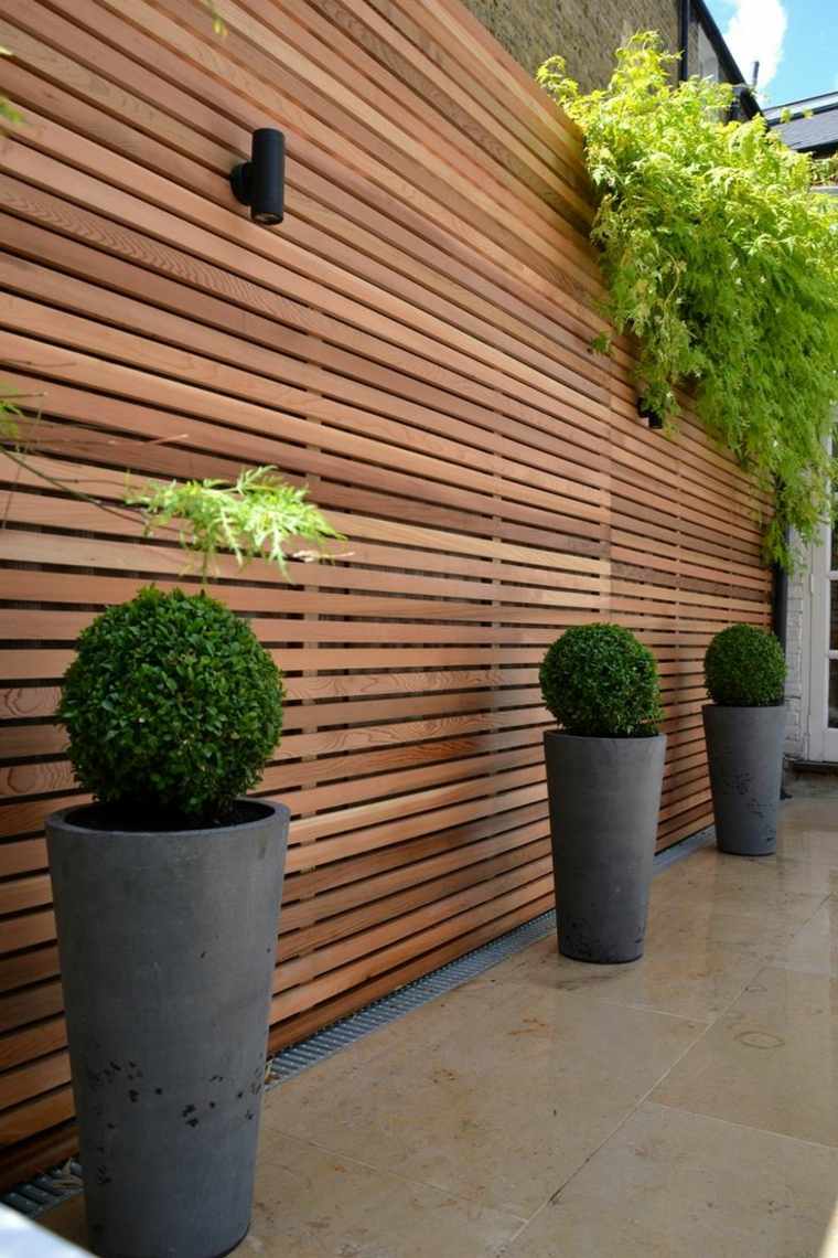 clôtures de jardin bois moderne