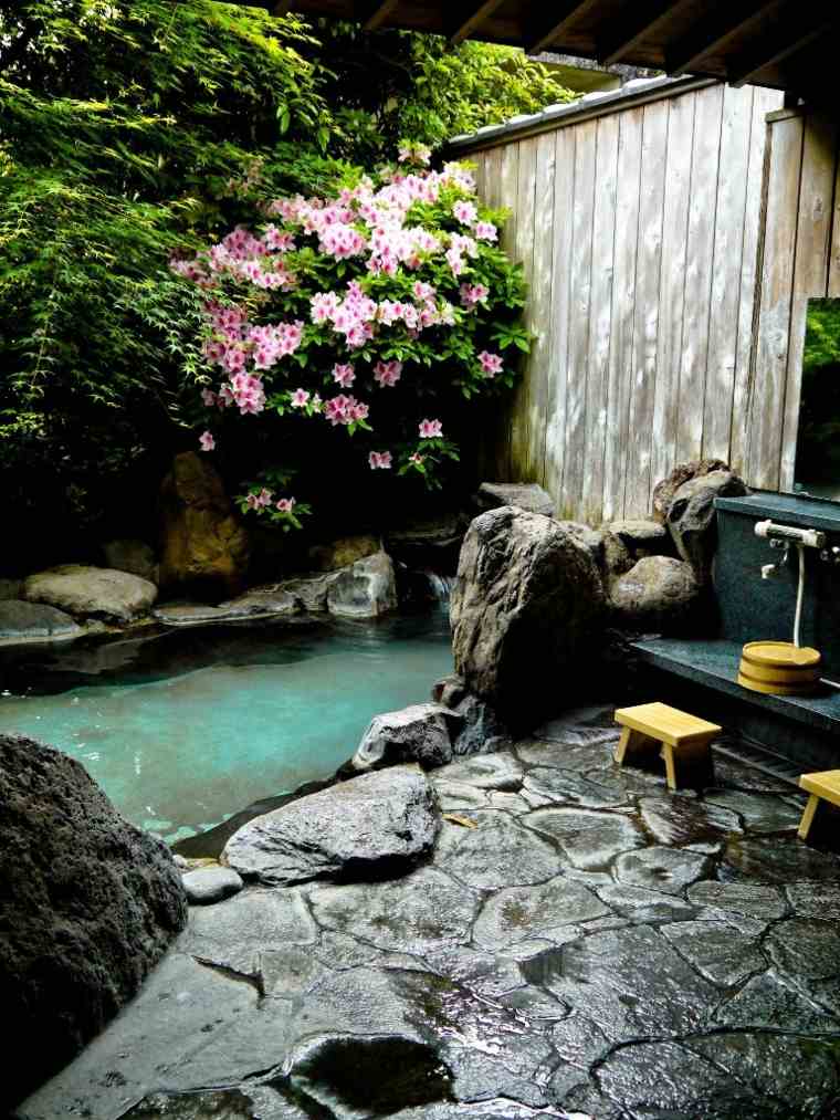 decor jardin extérieur bassins eau maison 