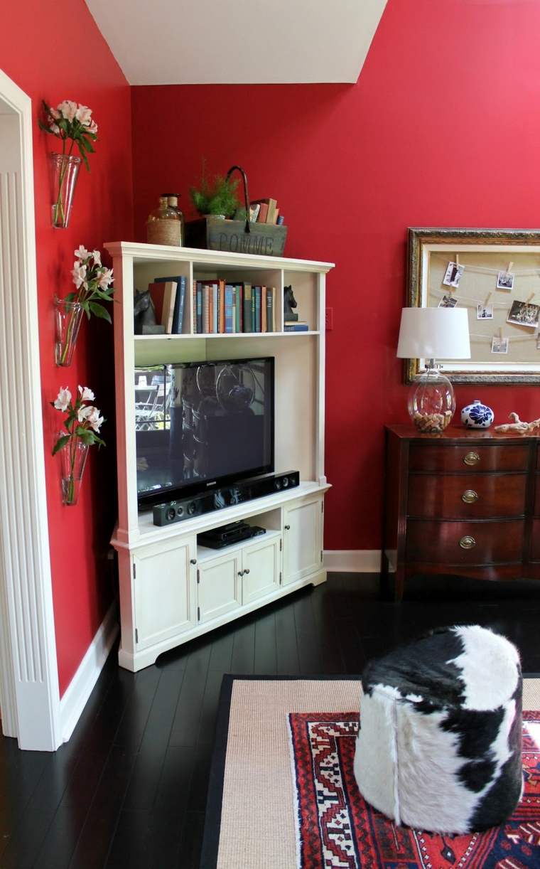 décoration salon design meuble d'angle tele