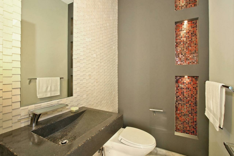 mosaïque salle de bain design interessant