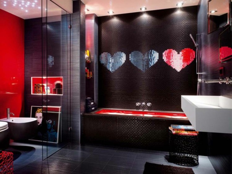mosaïque salle de bain elegante idee