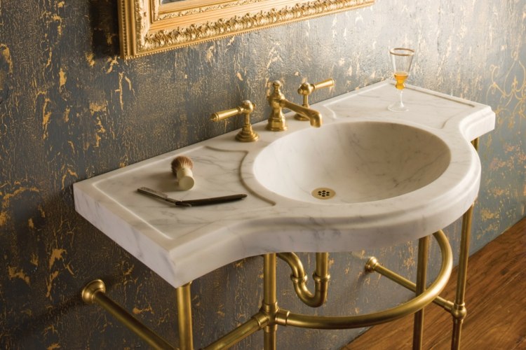 plan de travail salle de bain idee vintage
