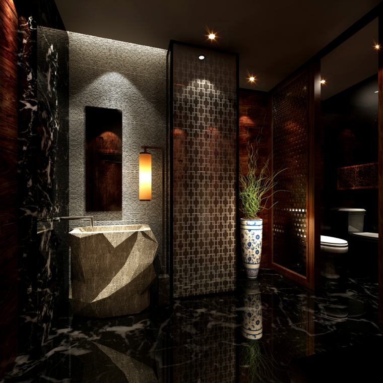 idée intérieur design aménagement salle de bain lavabo