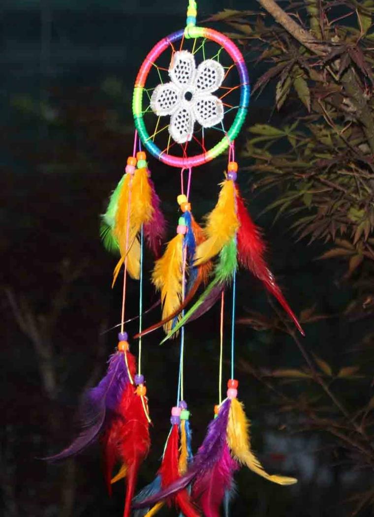 suspensions plumes decoration de style ethnique