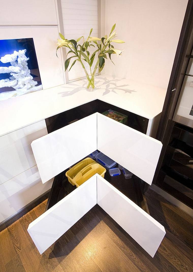 cuisine moderne design aménagement tiroirs idée bois