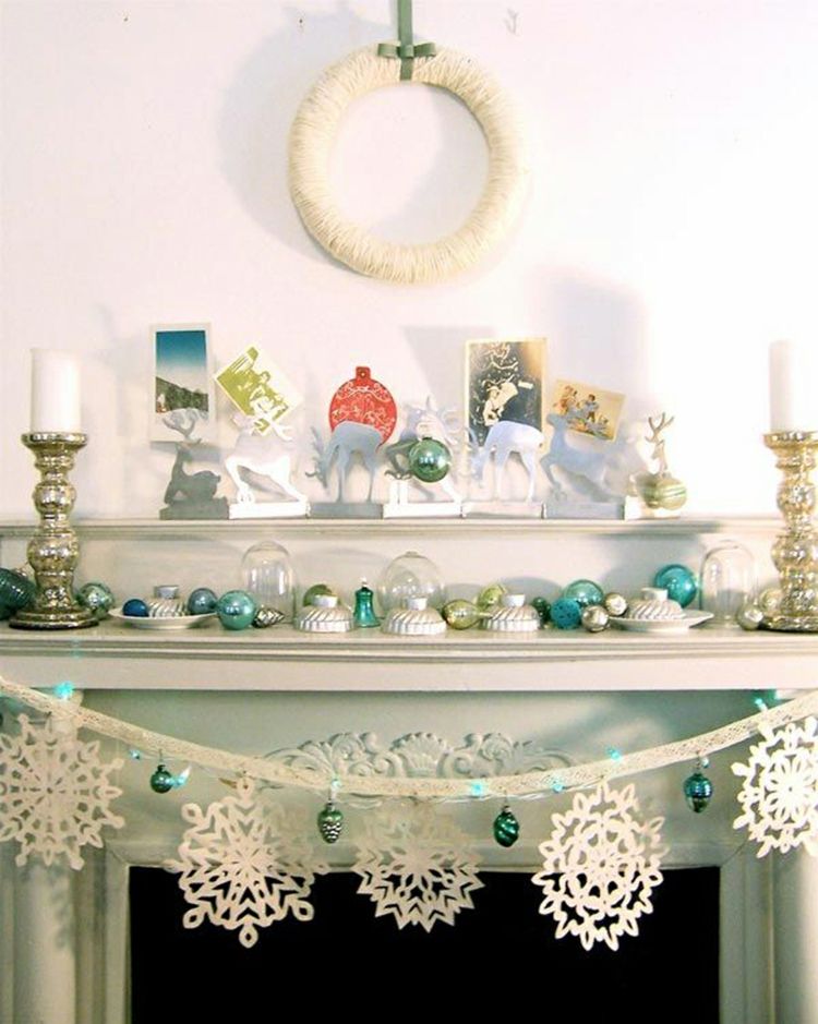 boules de Noël à décorer idee cheminee