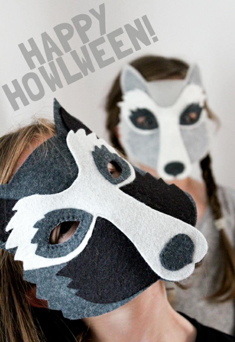 brico halloween déguisement masque tissu original idée déguisement halloween enfant 