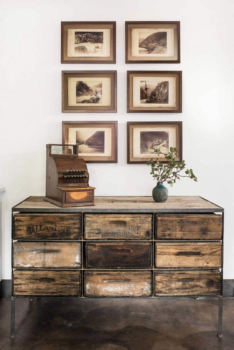 chalet design meuble en bois déco mur photographie design plante 