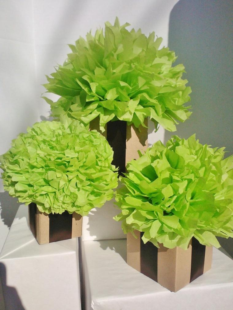 déco noel a fabriquer idée papier originale fleurs papier vert