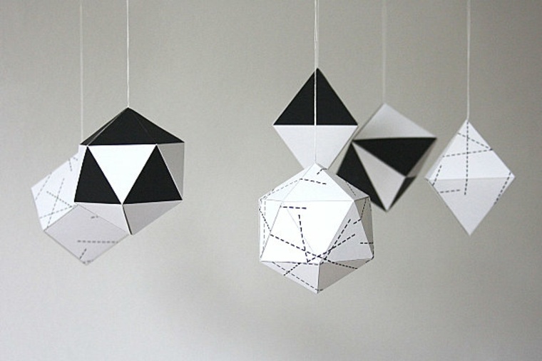 décoration minimaliste design objets suspension noël