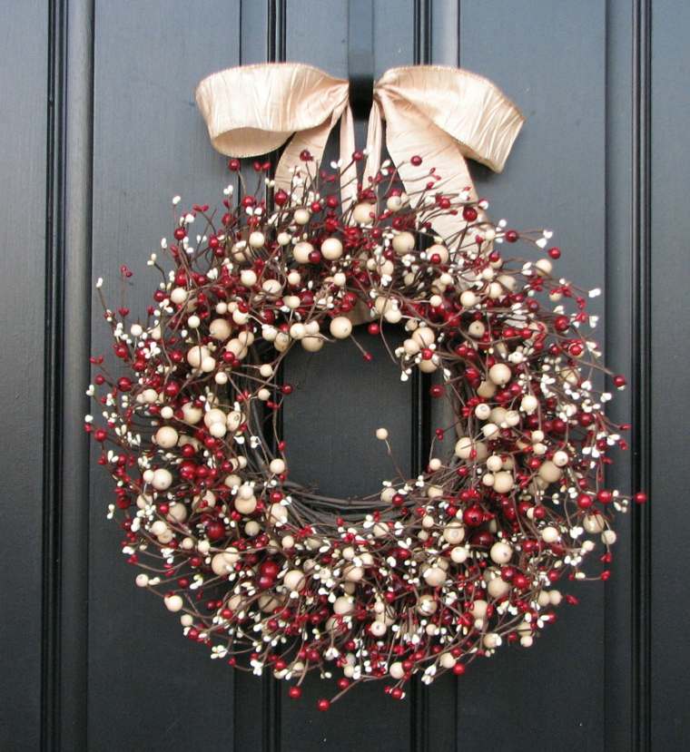 decorations Noel couronne de porte entree 