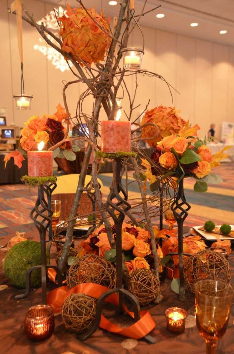 décoration automne mariage idee table