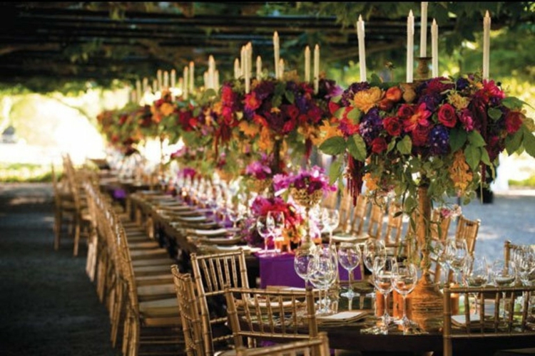 décoration automne mariage tables