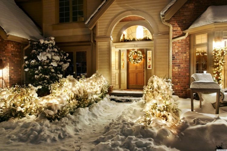 décoration de Noël extérieur guirlandes lumineuses