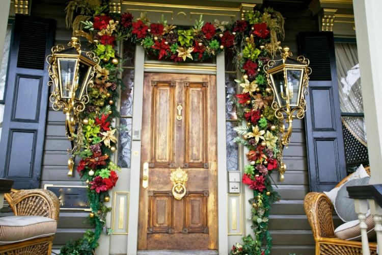 décoration de Noël extérieur porte