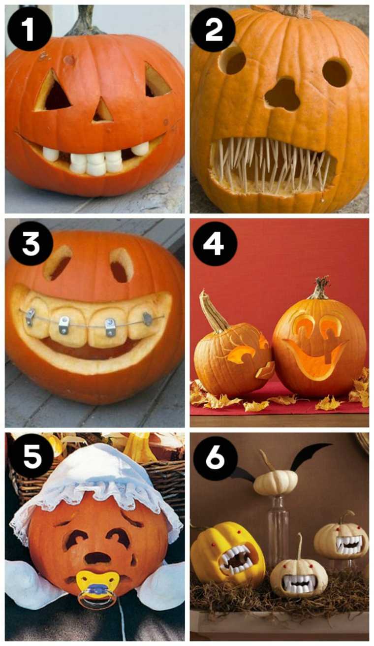 idée citrouille peur halloween dents idée originale 