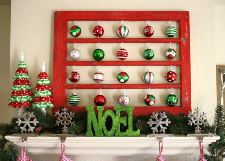 idee decoration Noel cheminee