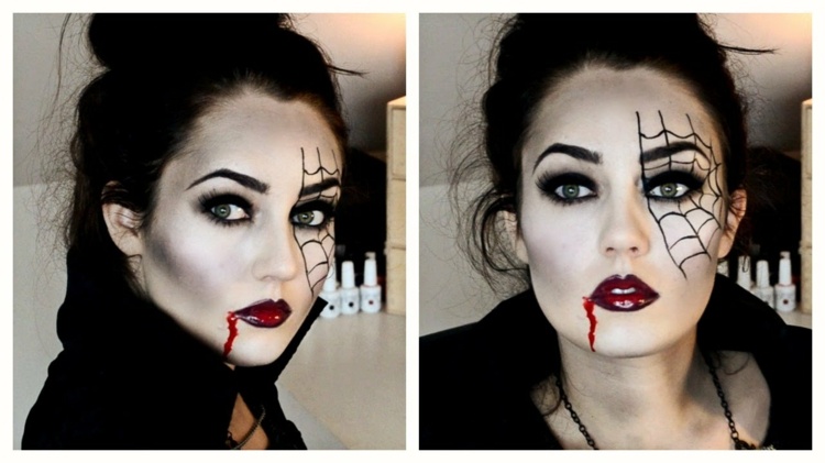maquillage femme Halloween vampire idee