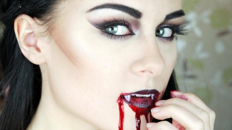maquillage vampire deguisement Halloween simple