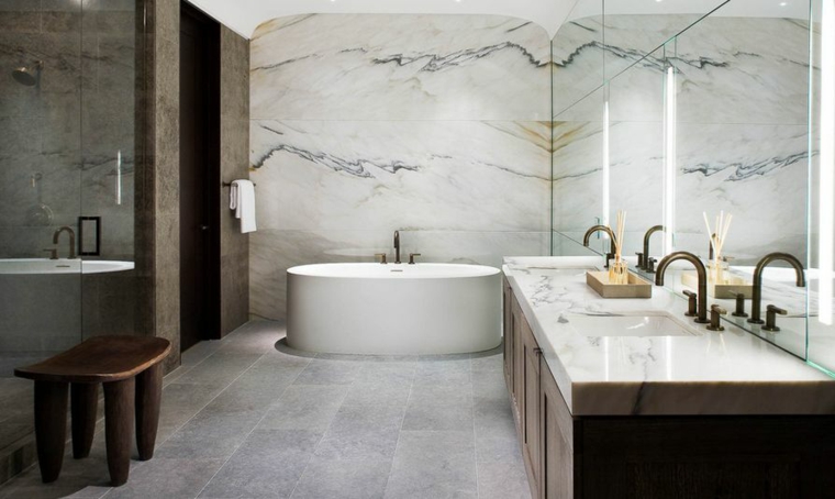 marbre salles de bains decorations