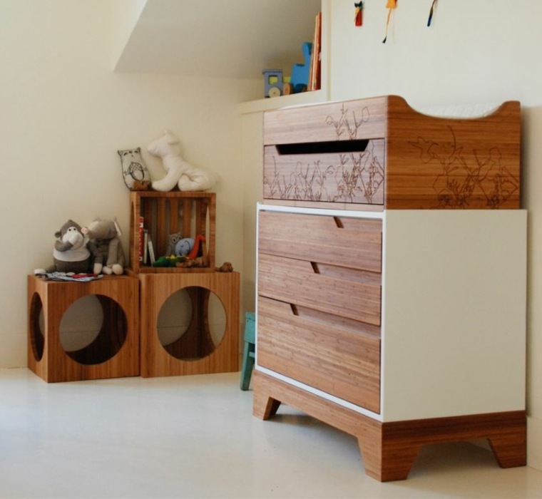 aménagement chambre bébé meuble bois 